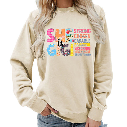 Damen Sweatshirt Inspirierendes Text-Design Norvielle