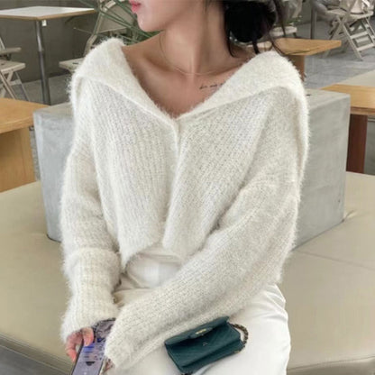 Damen Strickjacke Kapuze Norvielle