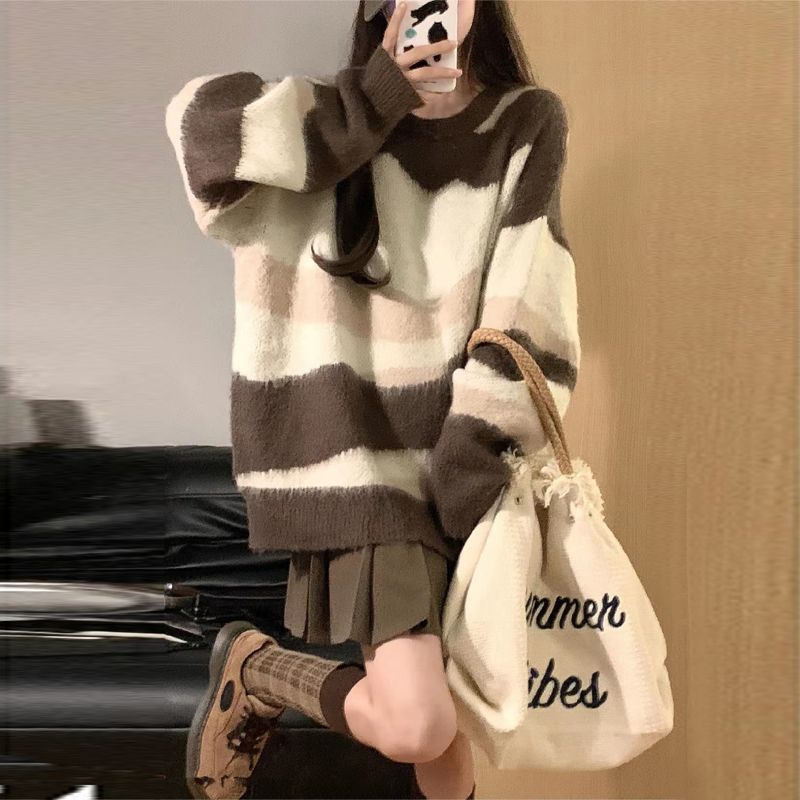 Damen Oversized-Pullover Kuschelig Modern Farbverlauf Norvielle - Norvielle