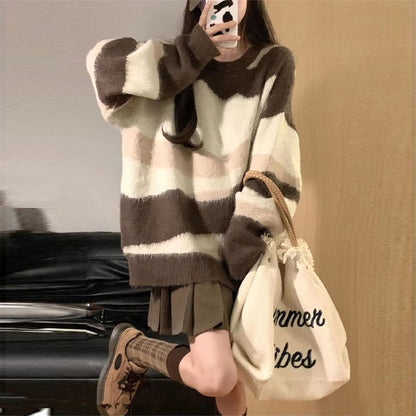 Damen Oversized-Pullover Kuschelig Modern Farbverlauf Norvielle - Norvielle