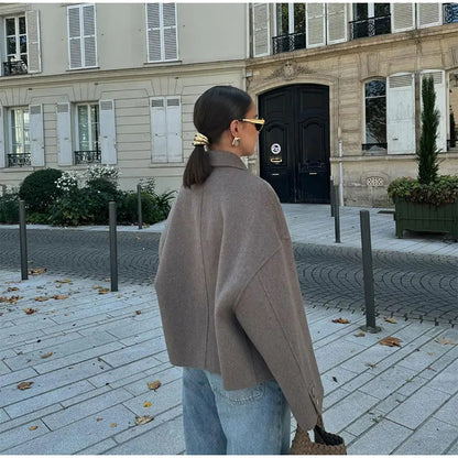 Damen Oversized Wollmantel Norvielle
