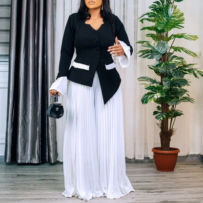 Damen Jumpsuit mit Blazer-Oberteil und Plisseehosen Norvielle