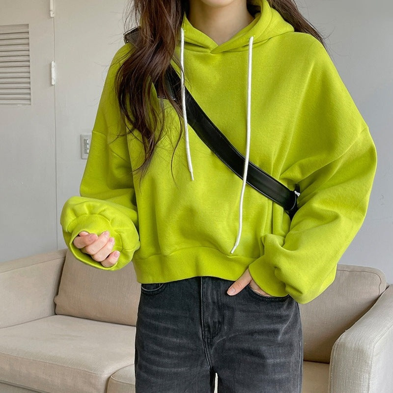 Damen Hoodie Cropped Voluminöse Ärmel Norvielle - Norvielle