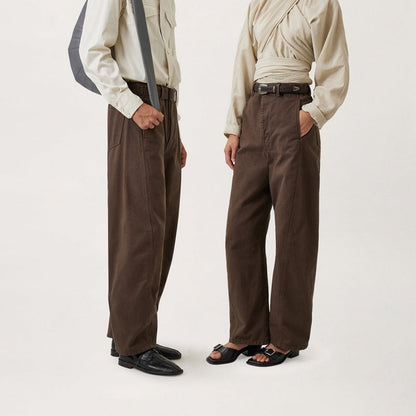 Damen High-Waist-Hose Bequem Gürtel Schwarz - Norvielle