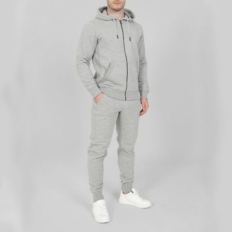 Herren Jogginganzug-Set Sportlich Mit Taschen Hocher Kragen