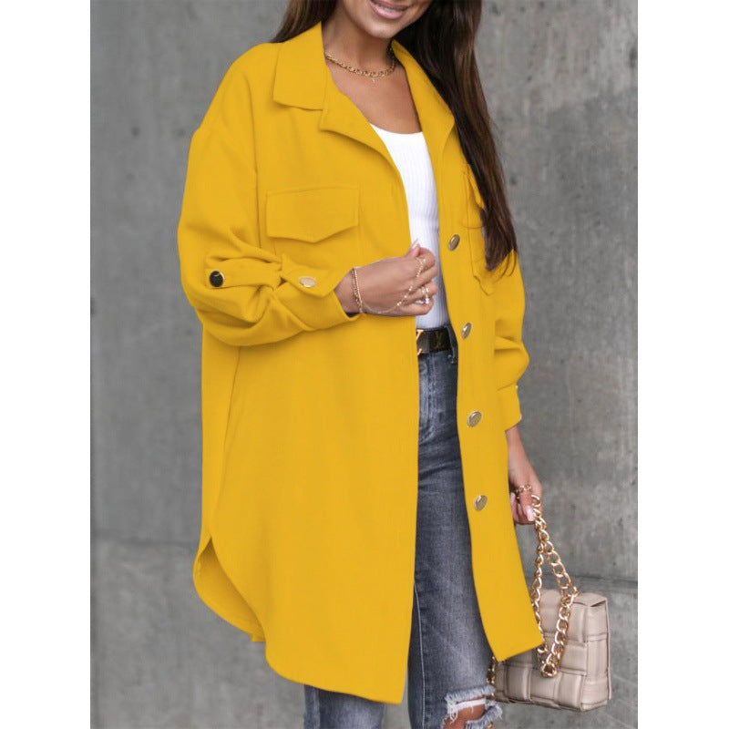 Damen Utility Jacke Knopfverschluss Taschen Norvielle - Norvielle