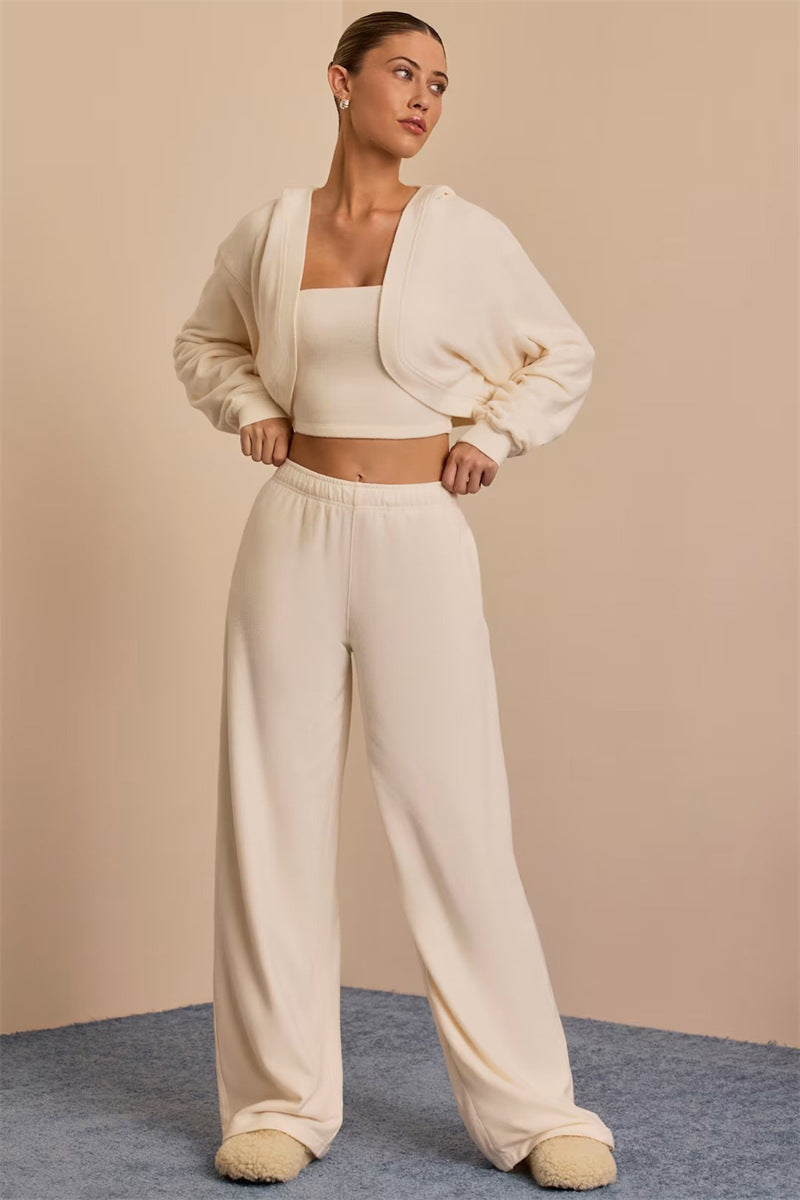 Damen Crop- und Jogginghose Baumwolle Bequem