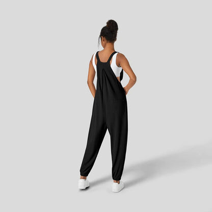 Damen Jumpsuit Lässig Schick Taschen Norvielle