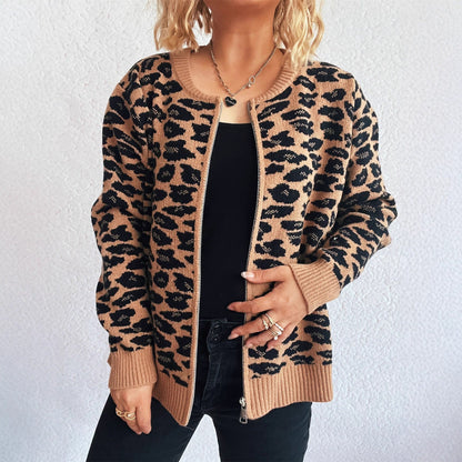 Damen Strickjacke Florales Muster Durchgehende Knopfleiste