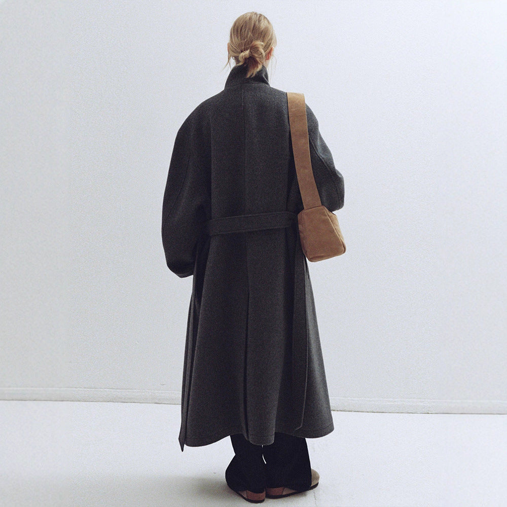 Damen Wollmantel Oversize Elegannt