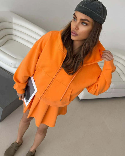 Damen Hoodie Rock-Set Elastisch