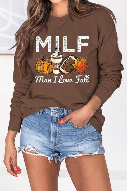 Damen Sweatshirt Herbstmotiv Inspirierender Schriftzug Norvielle