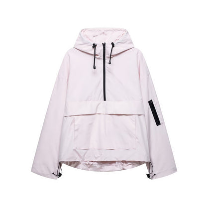 Damen Windjacke Verstellbares Kapuzenjacke Funktionsjacke Mit