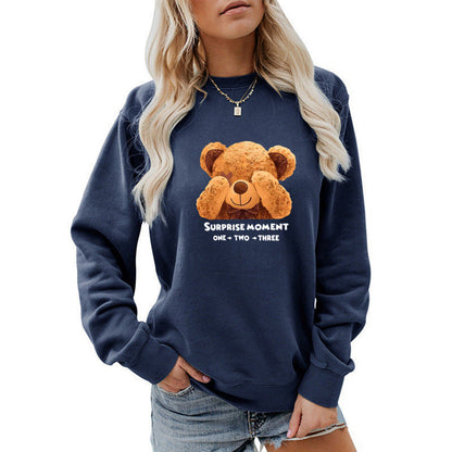 Damen Pullover Bärenmotiv Norvielle