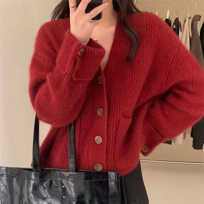 Damen Grobstrickcardigan mit Taschen Norvielle → Damen Grobstrick