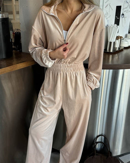 Damen Fleece-Jumpsuit Elastisch Norvielle