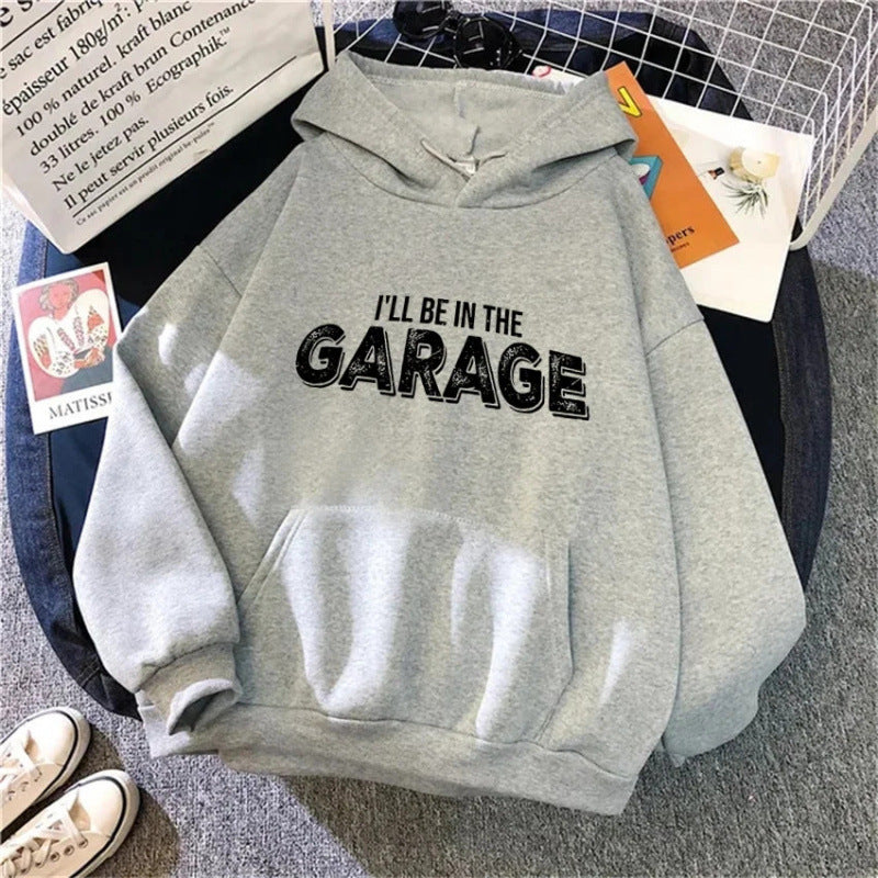 Damen Kapuzenpullover Garagen-Motiv Norvielle