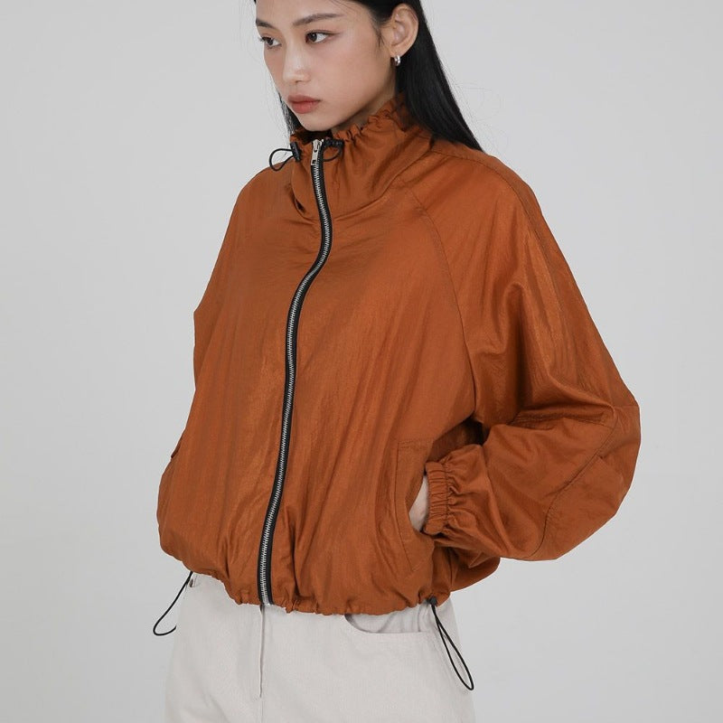 Damen Atmungsaktive Jacke Verstellbarer Kragen Norvielle
