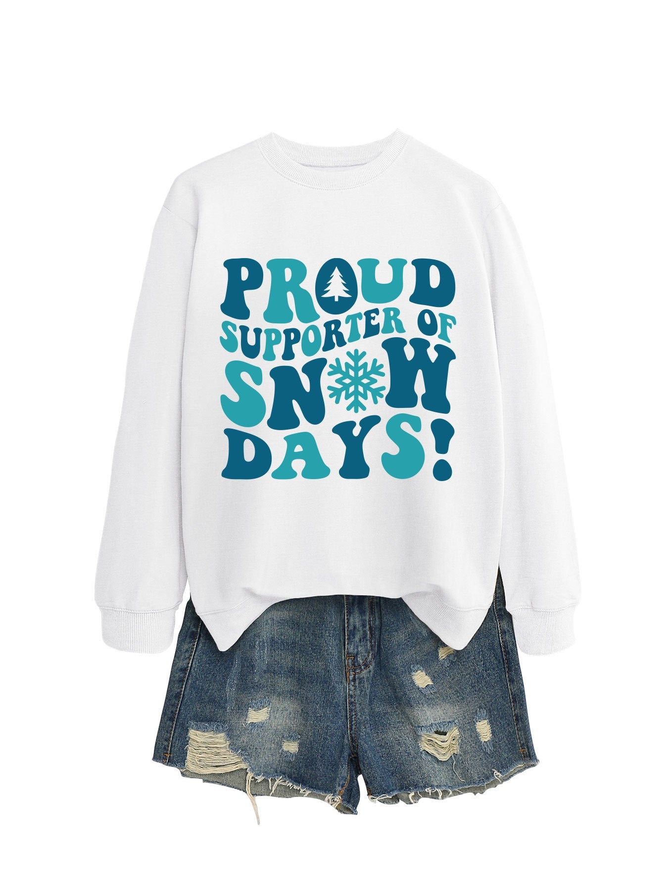 Damen Sweatshirt Kreativer Aufdruck Lässiger Schnitt Norvielle