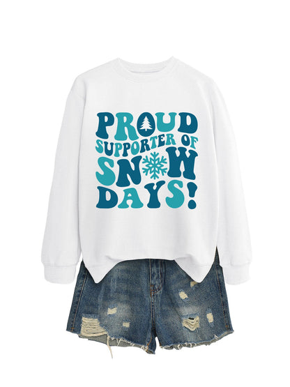 Damen Sweatshirt Kreativer Aufdruck Lässiger Schnitt Norvielle