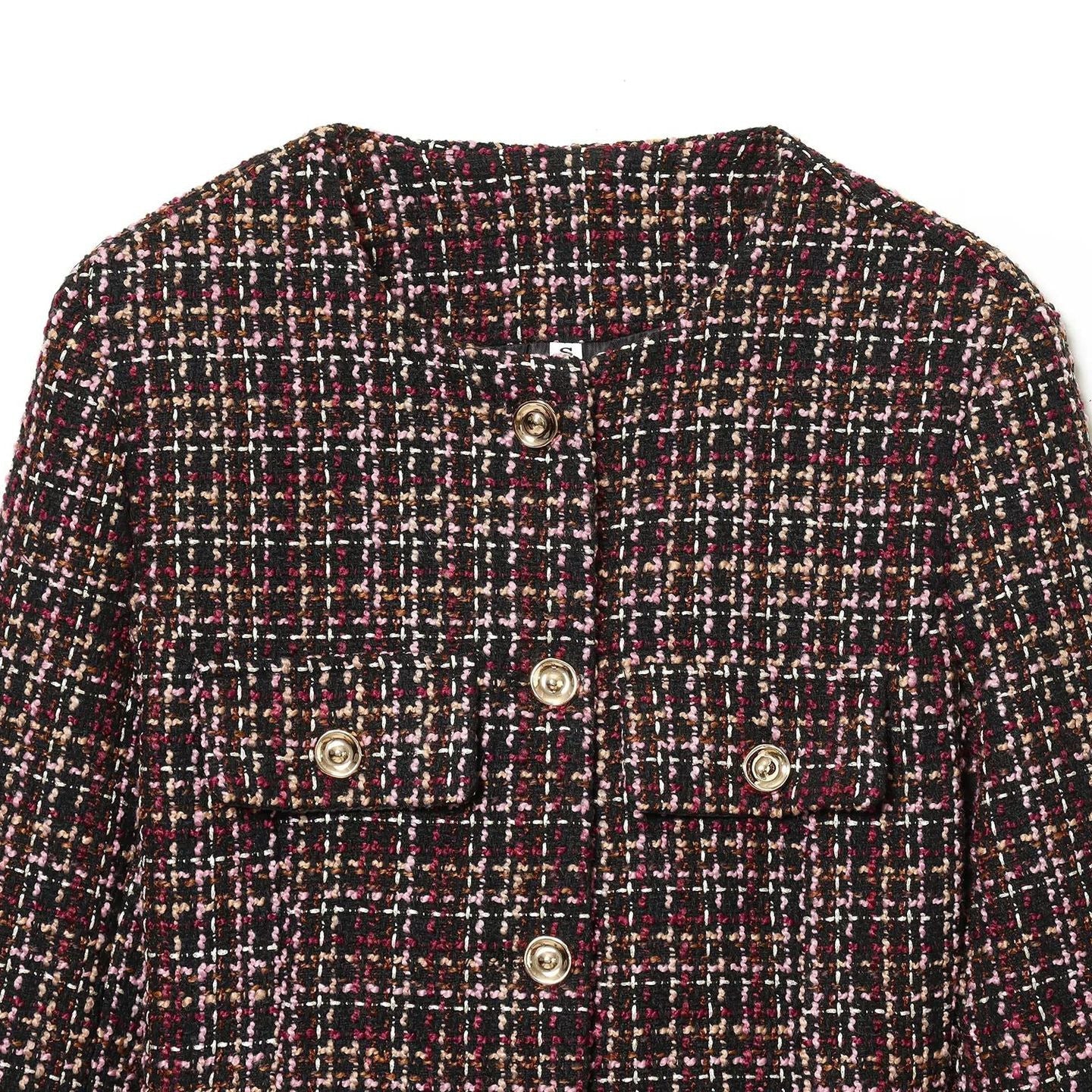 Damen Tweedjacke mit Knöpfen und abnehmbarem Gürtel Norvielle
