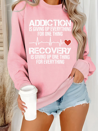 Damen Sweatshirt Lässiger Schnitt Baumwolle