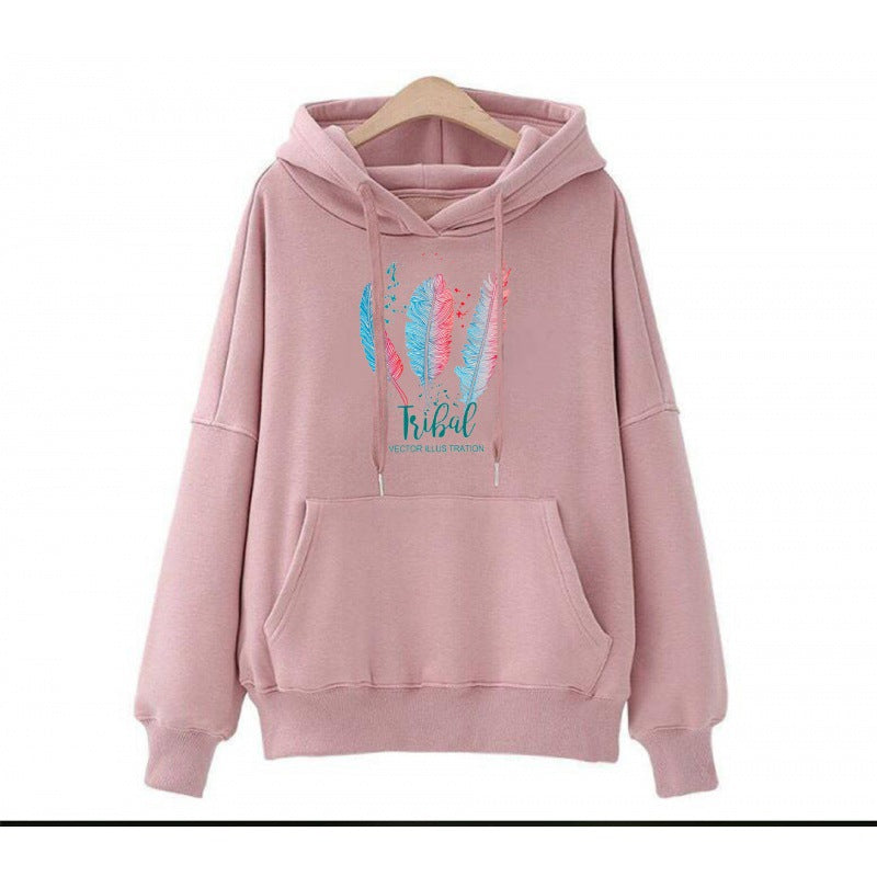 Damen Kapuzenpullover Tribal-Druck Weich Norvielle