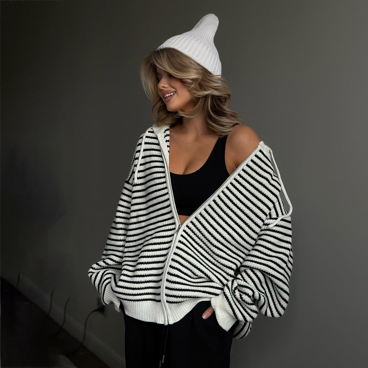 Damen Strickjacke Gestreift Norvielle - Norvielle