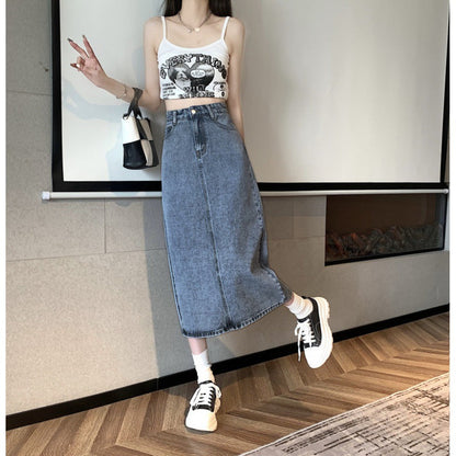 Damen Denim Midikleid Norvielle