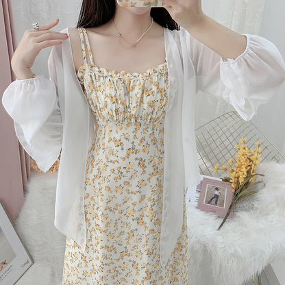 Damen Chiffonbluse Voluminöse Rüschen Ärmel Norvielle