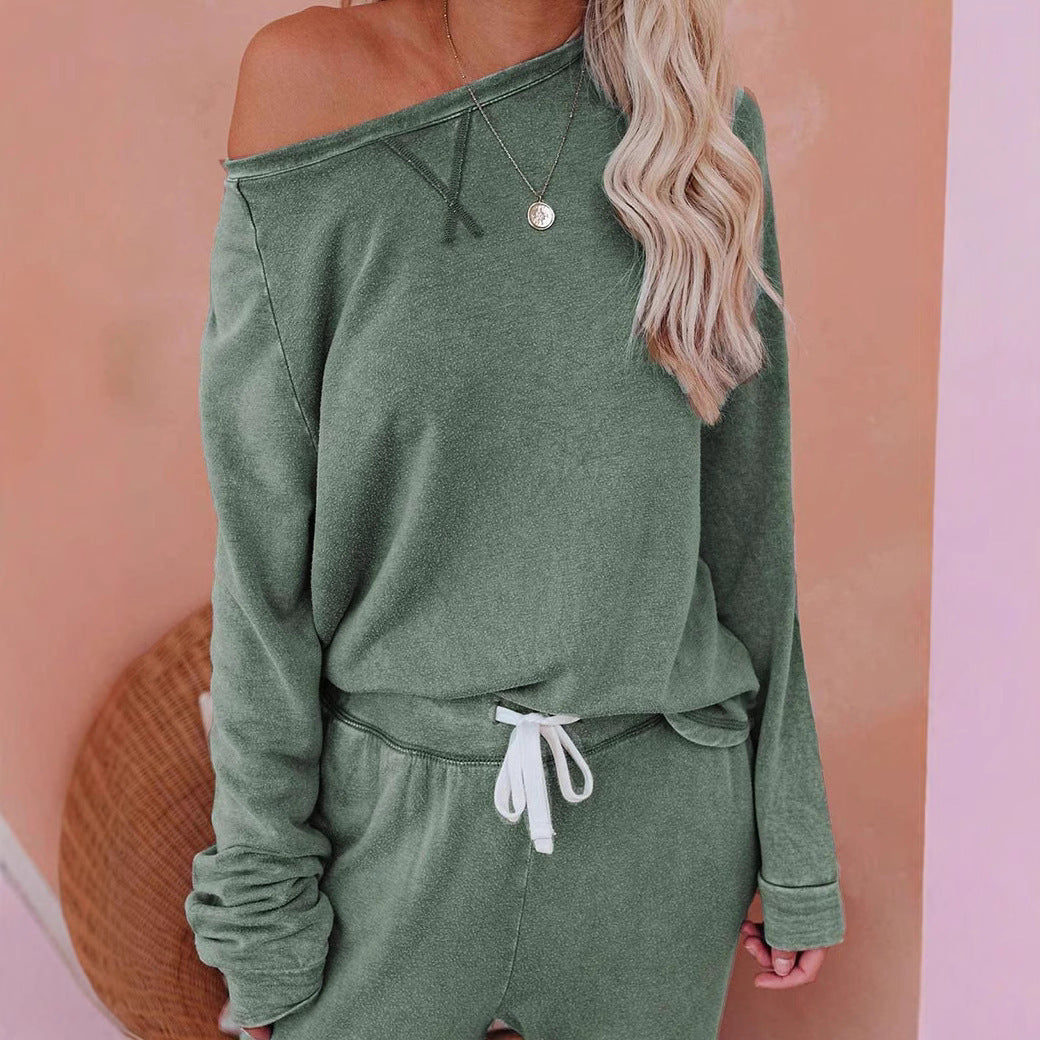 Damen Lounge-Set Oversized-Pullover und Hose Bequem Norvielle