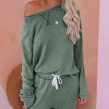 Damen Lounge-Set Oversized-Pullover und Hose Bequem Norvielle