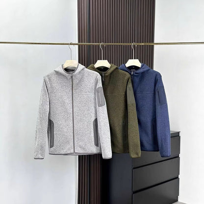 Damen Funktionsjacke Atmungsaktive Kapuze Reißverschlusstaschen