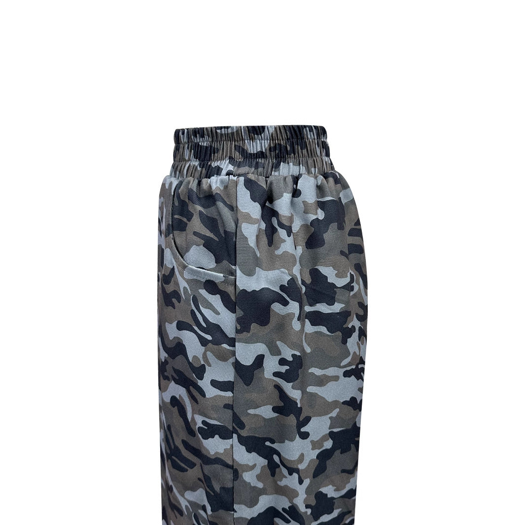 Damen Cargo-Hose Camouflage-Print Norvielle