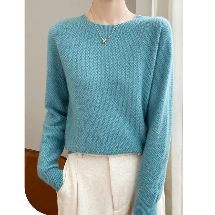 Damen Feinstrickpullover Locker Passform Rundhalsausschnitt Norvielle
