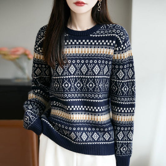 Damen Strickpullover Gemustert Norvielle - Norvielle