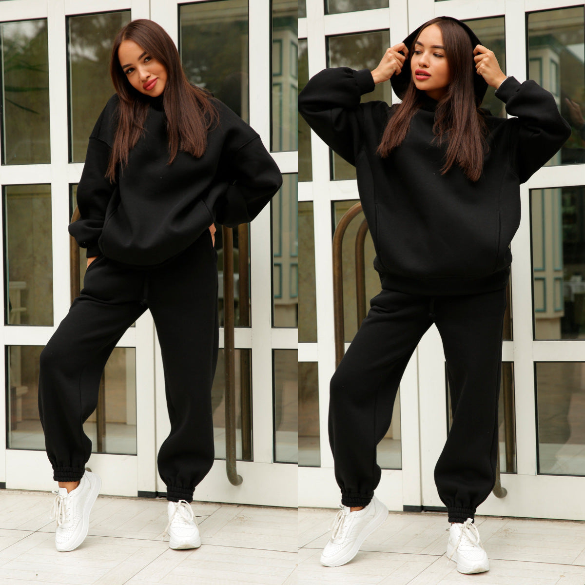 Damen Kapuzenpullover Jogginghose Set Norvielle