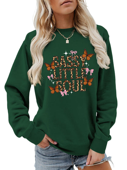 Damen Sweatshirt Schmetterlingsdesign Baumwolle Norvielle
