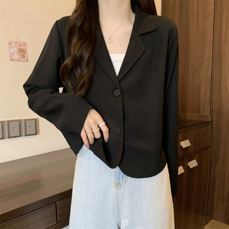 Damen Kurzjacke Eleganter Knopf-Ausschnitt Norvielle