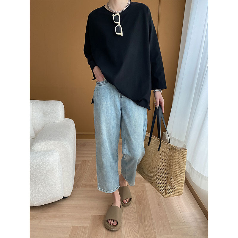 Damen Langarmshirt Weites Design Norvielle