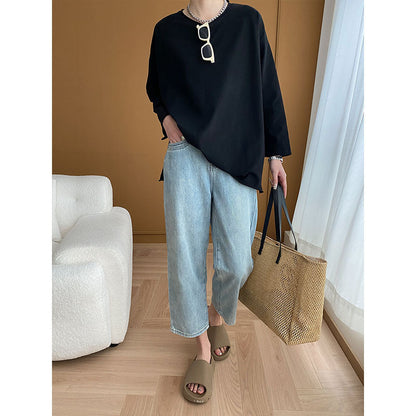 Damen Langarmshirt Weites Design Norvielle