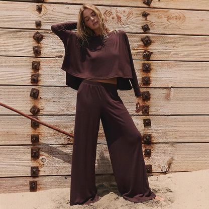 Damen Twinset Weites Oberteil und Hose Norvielle - Norvielle