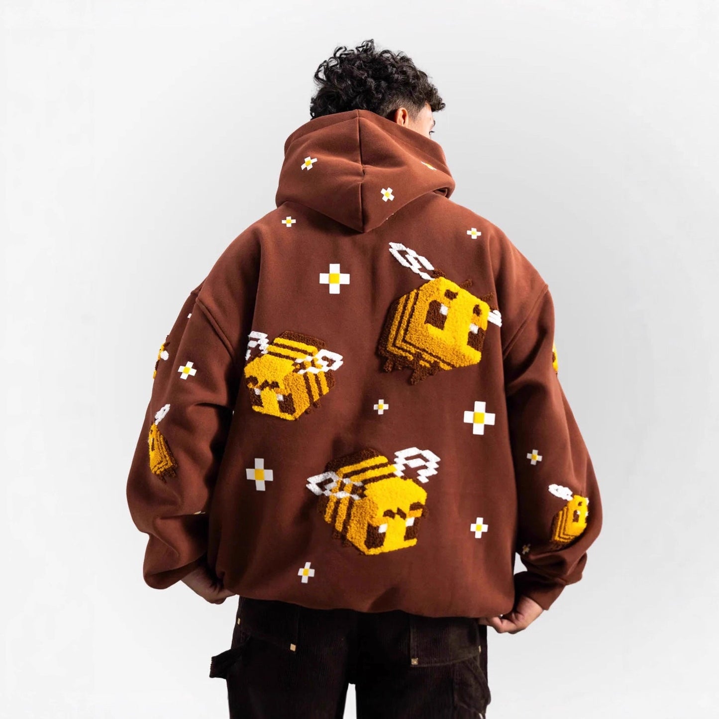 Damen Kapuzenpullover Bienen-Design Gemütlich Norvielle