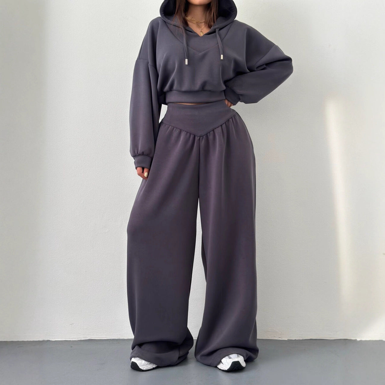 Damen Hoodie Set Weites Zweiteiler Norvielle - Norvielle