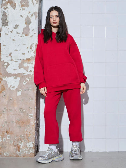 Damen Hoodie Oversized Jogginghose Modern Baumwolle