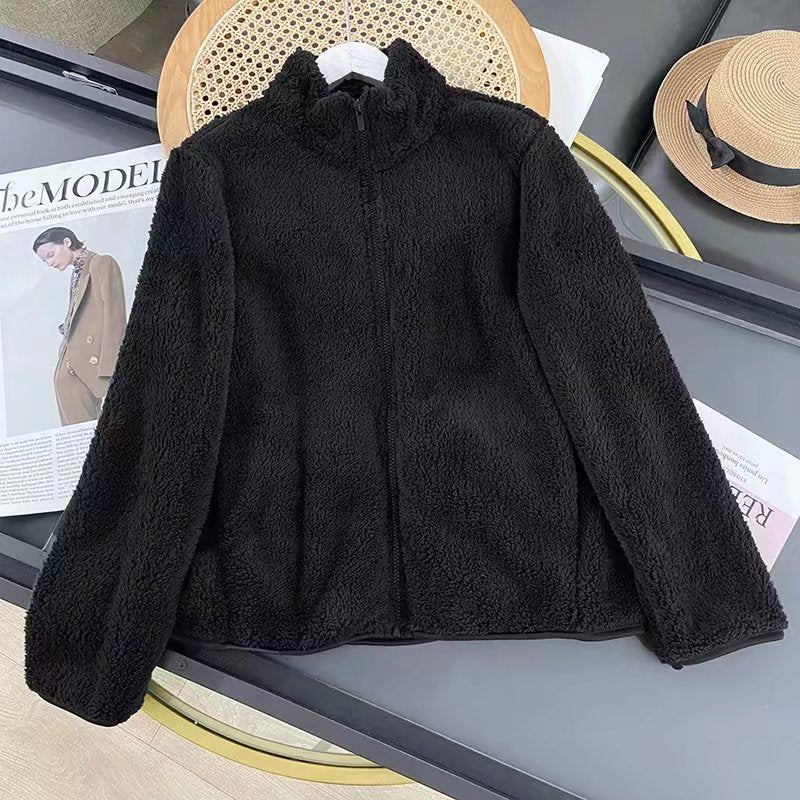 Damen Fleecejacke Weiches Innenfutter Hochkragen Norvielle