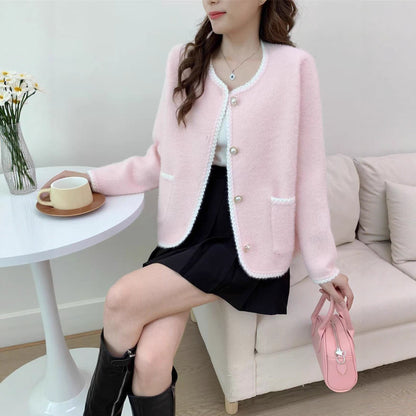 Damen Strickjacke mit Knöpfen und Taschen Norvielle