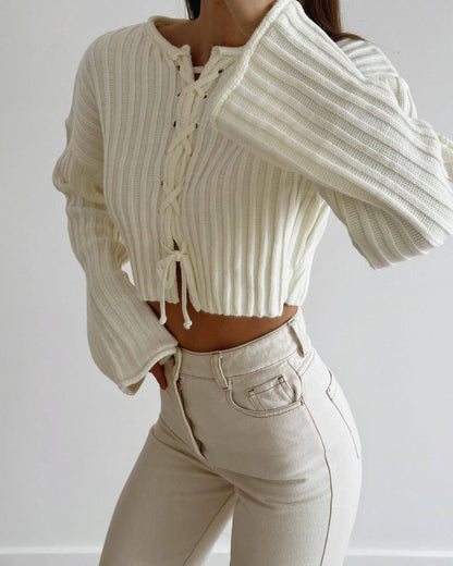 Damen Strickpullover locker Norvielle Zopfdesign