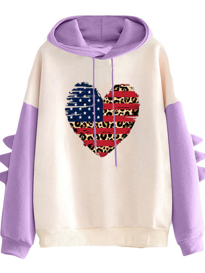 Damen Hoodie Herzdesign Trendig Norvielle