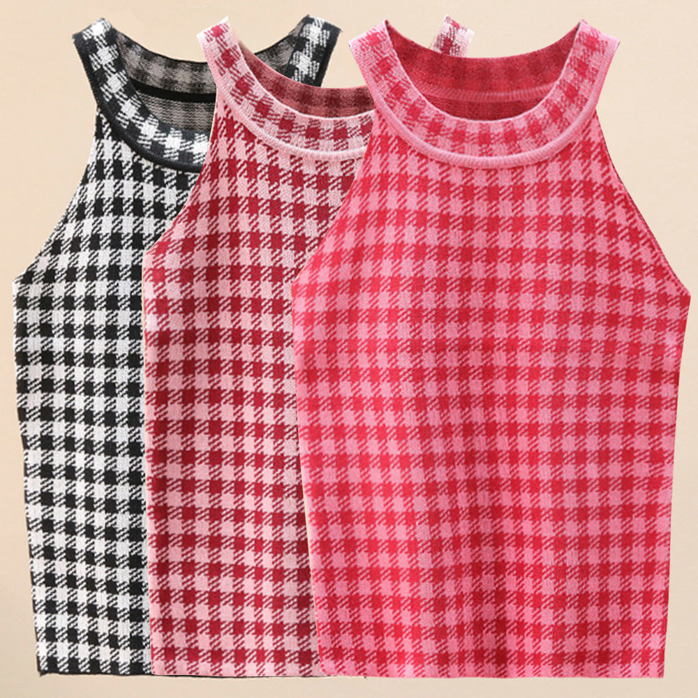 Damen Sporttanktop Karomuster Norvielle - Norvielle
